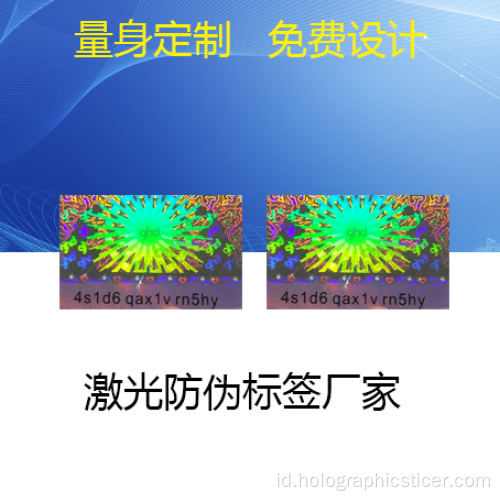 Stiker Label Hologram 3D Adhesive Perekat